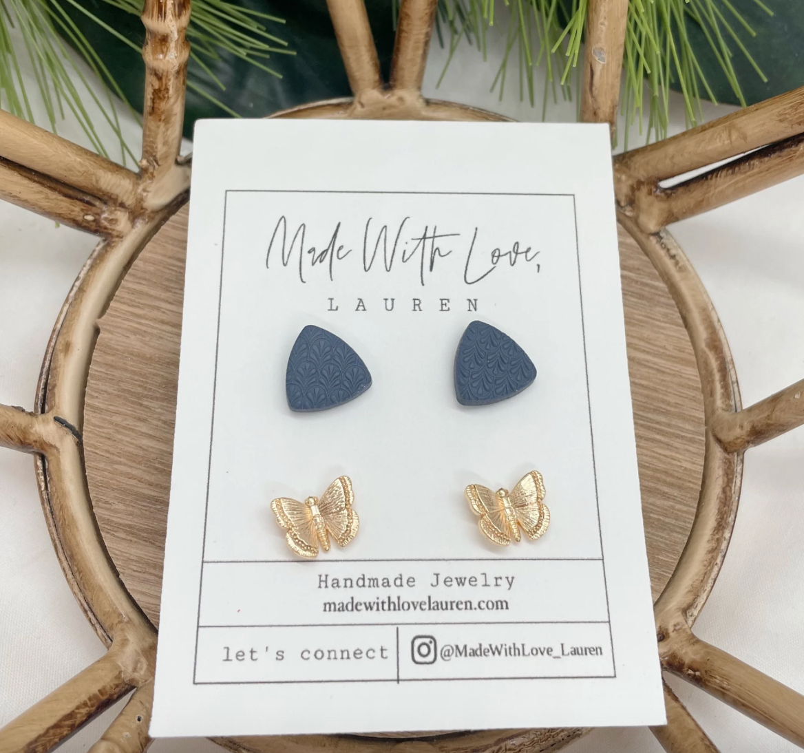 Butterfly Blues Stud