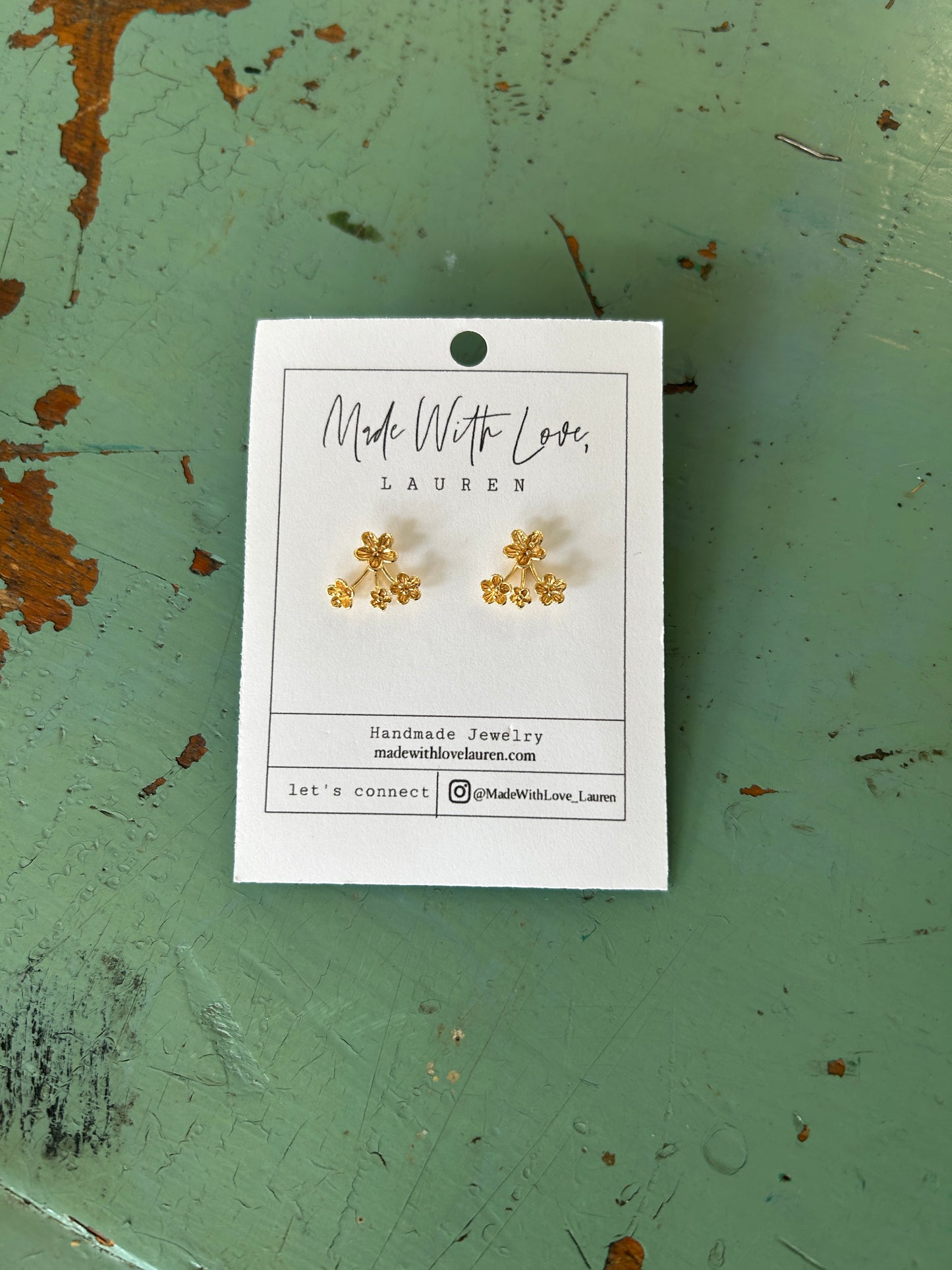 Golden Bouquet Studs