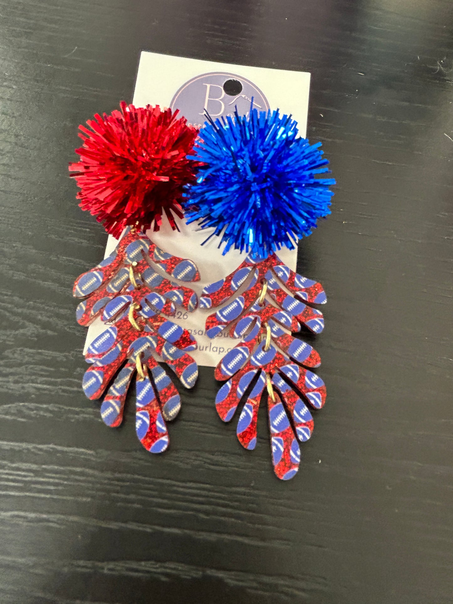 KU Red&Blue Pom Pom