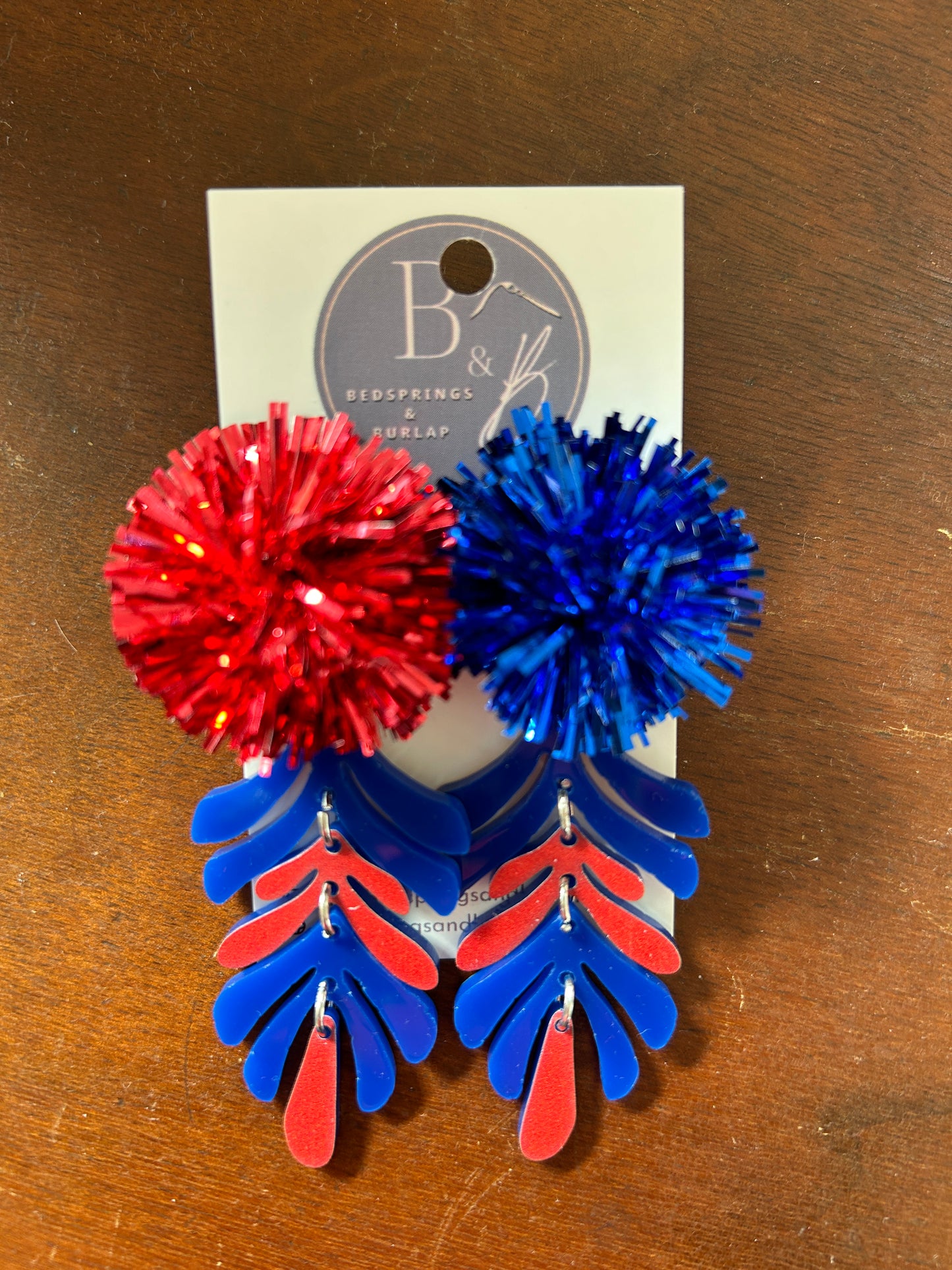 KU Red&Blue Pom Pom