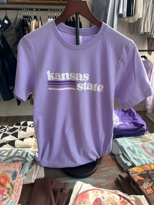 KSU Stripe Tee