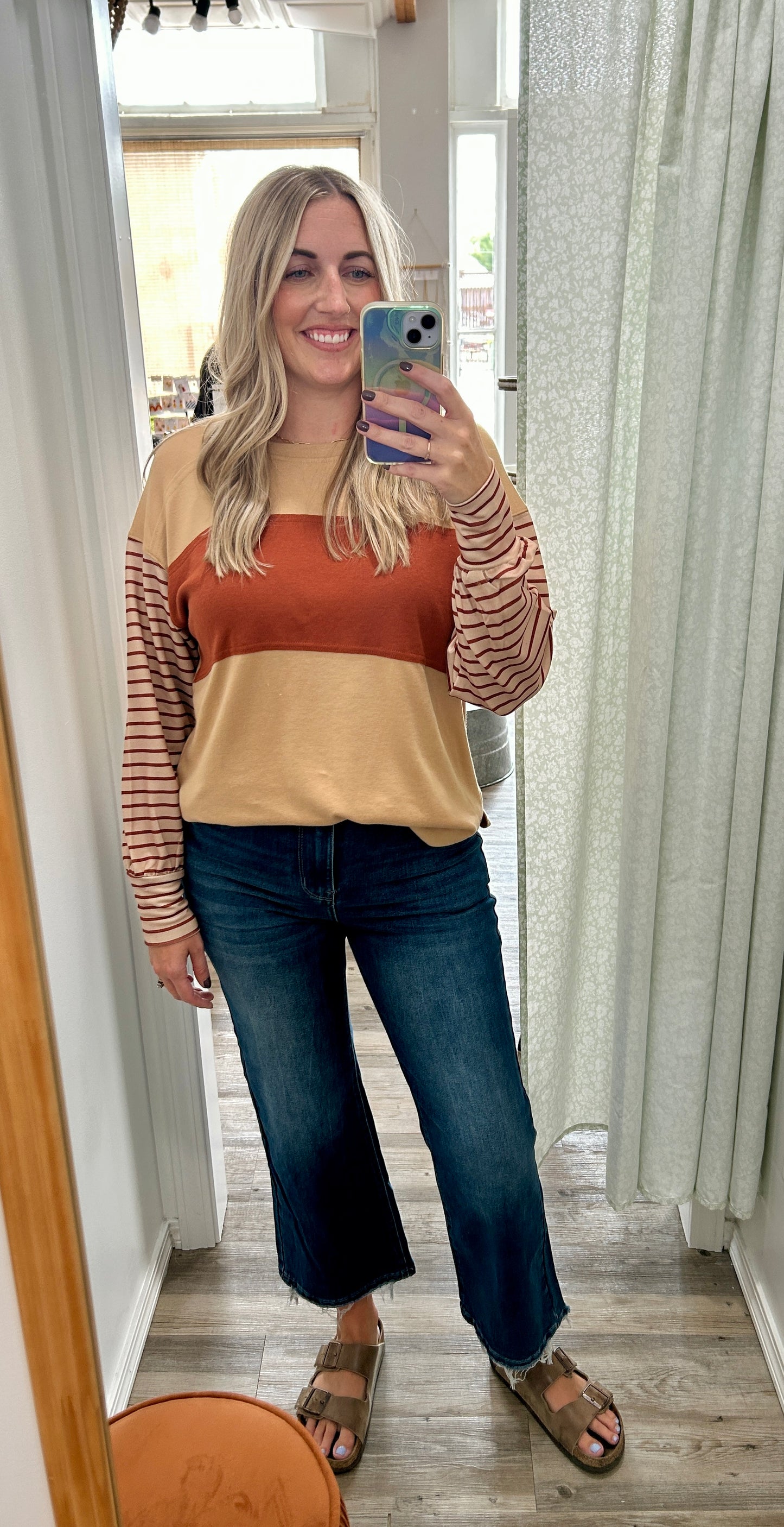Mineral Wash Cropped Denim