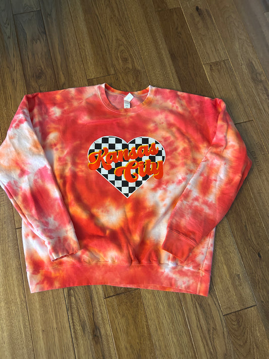 Red Tie Dye Sweatshirt