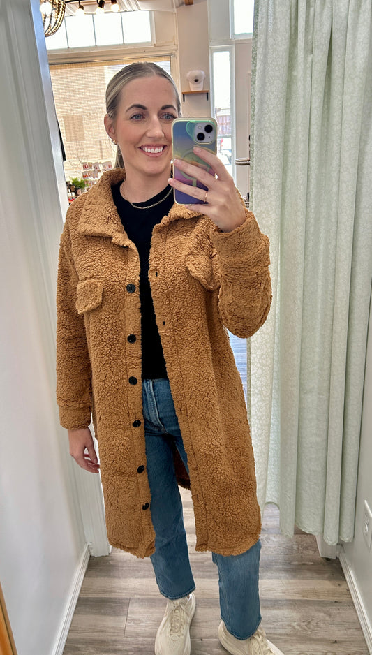 Sherpa Camel Shacket