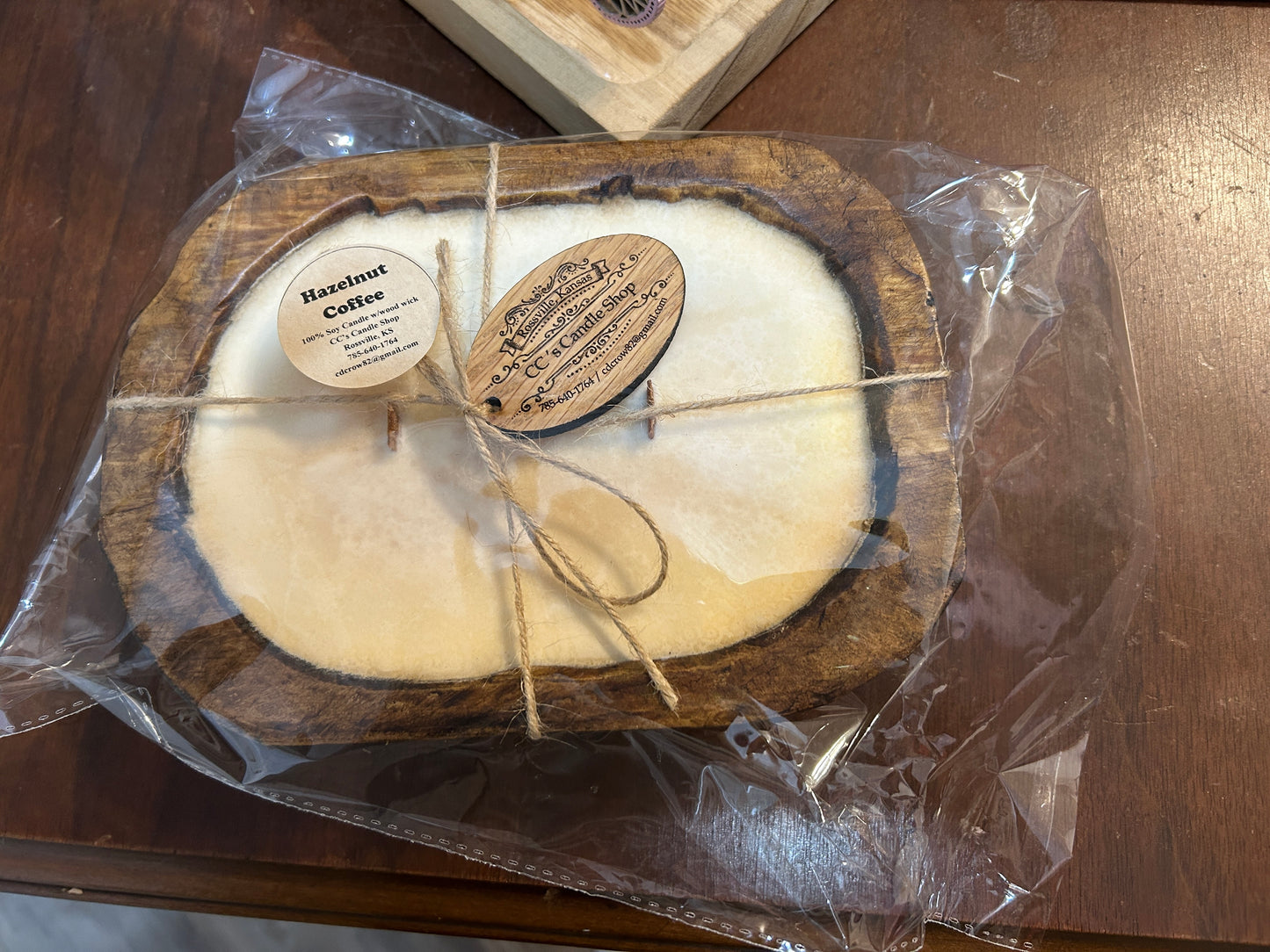 CC's  Wooden Bowl Candle