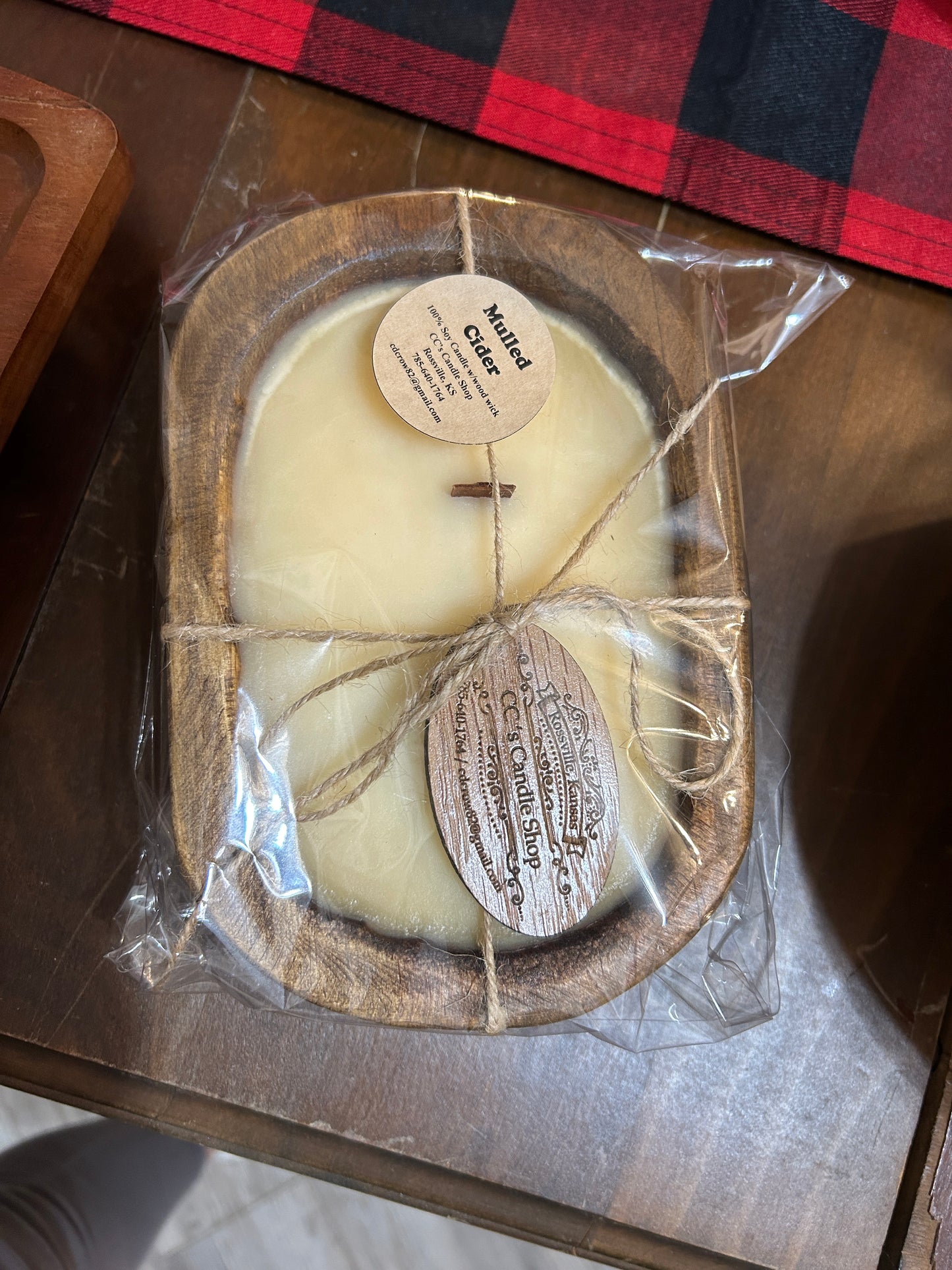 CC's  Wooden Bowl Candle