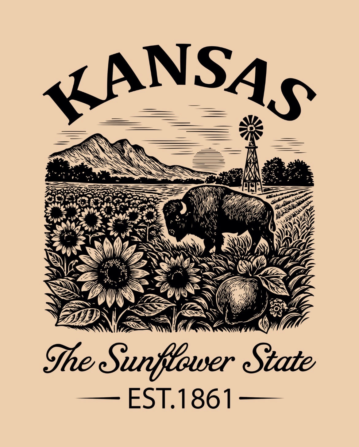 Kansas  Long Sleeve Tee