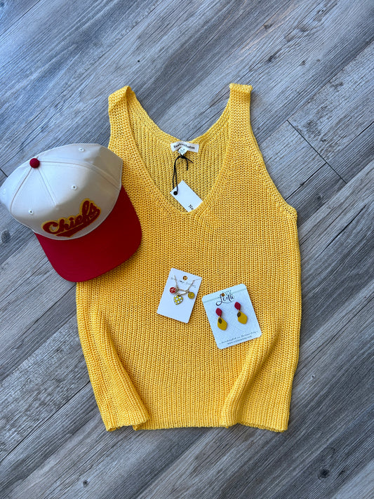 Yellow/Gold Sweater Tank
