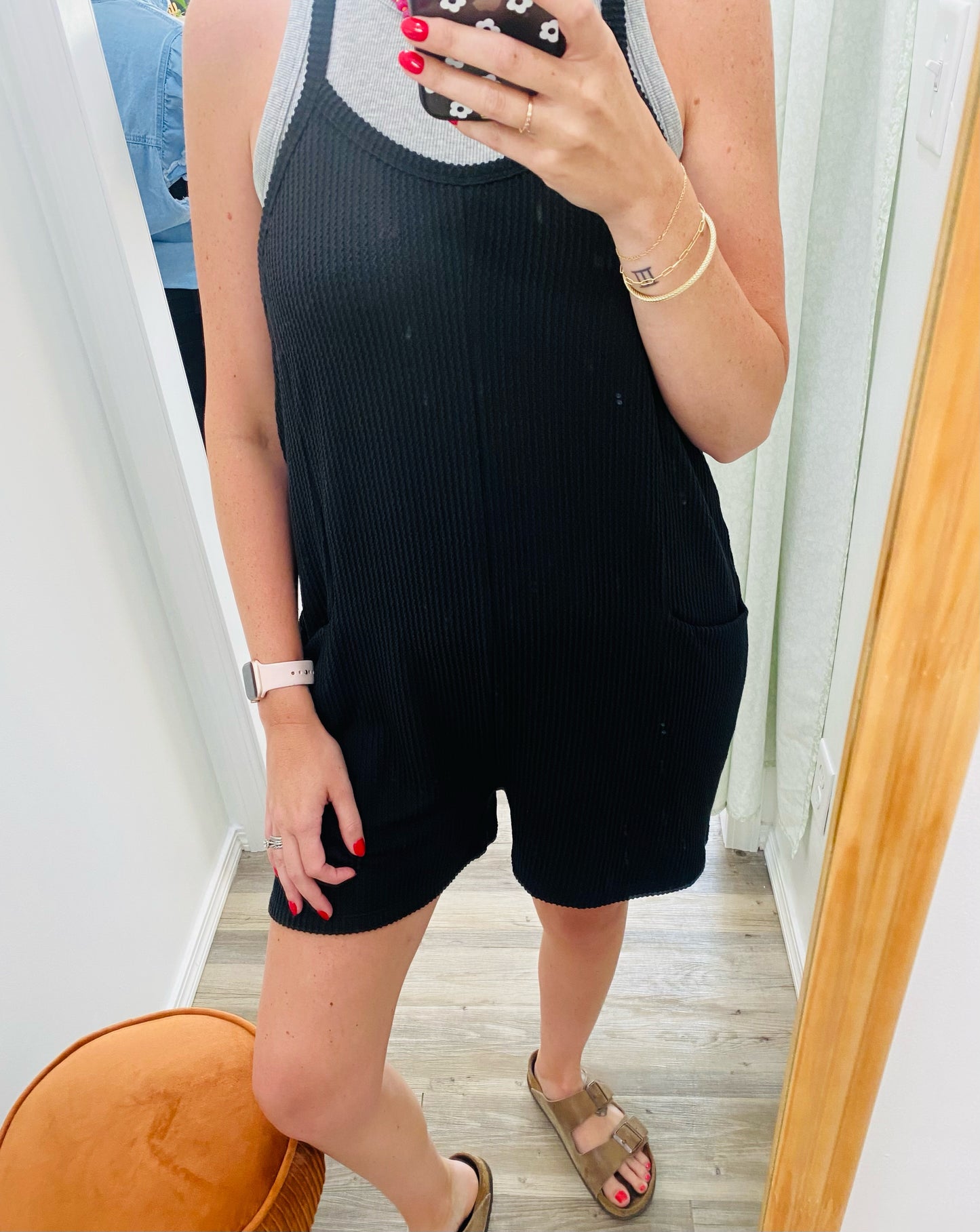 Crinkle Shorts Romper