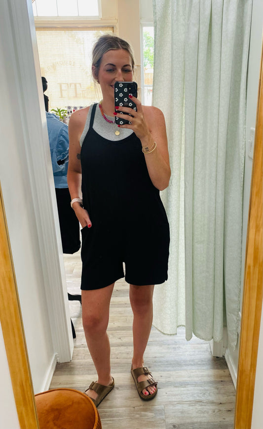Crinkle Shorts Romper