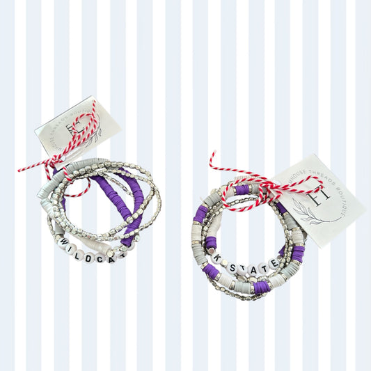 KSU Beaded Bracelet