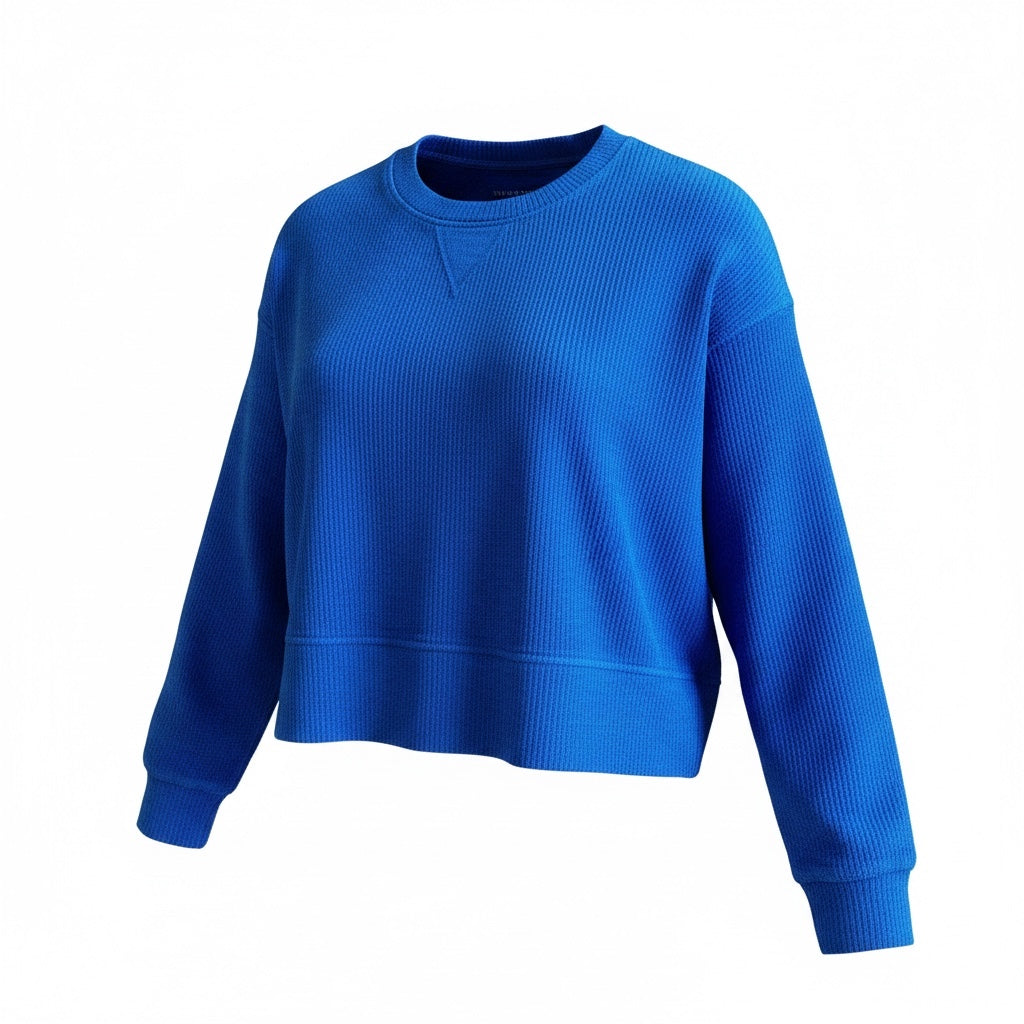 Corded Boxy Crewneck