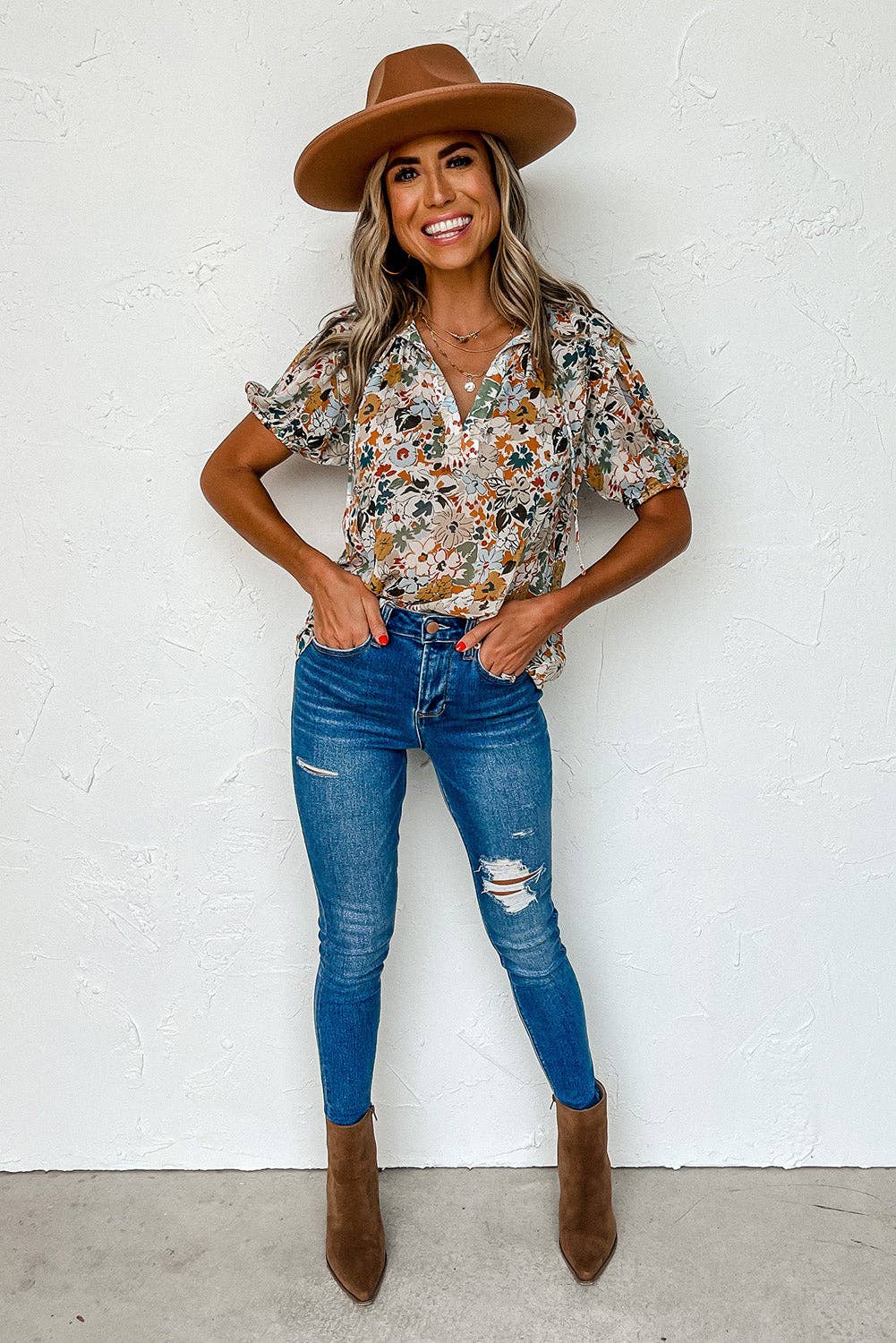 Flower Print Blouse