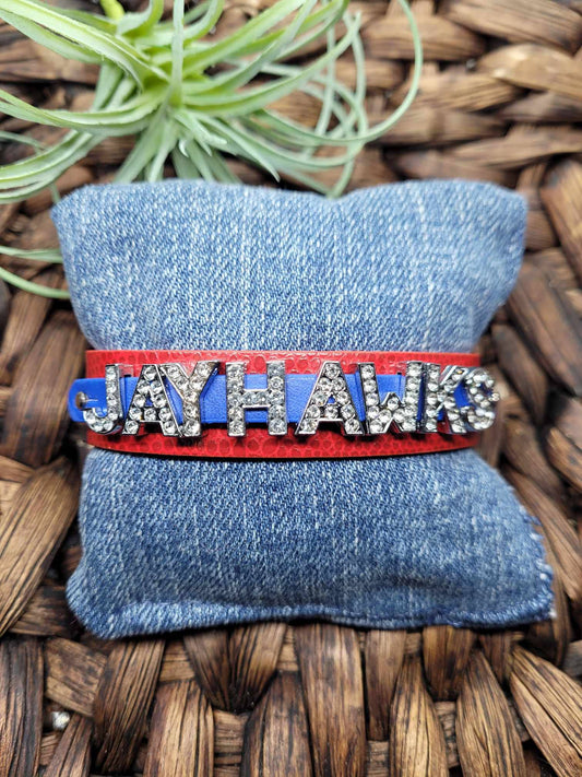 Kansas Rhinestone Letter Bracelet