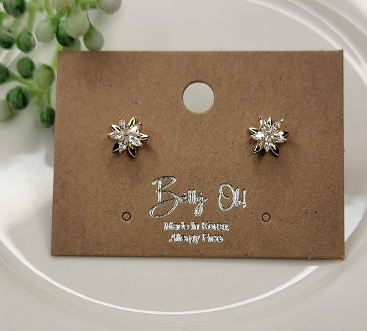 Double Star Post Earrings