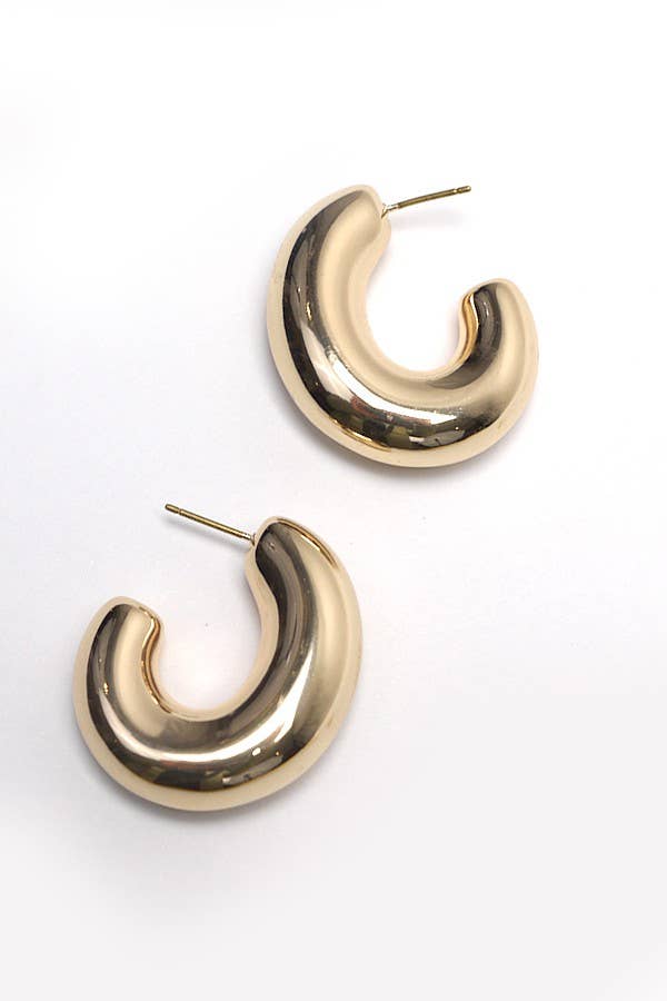 PUFFY HOOP EARRINGS