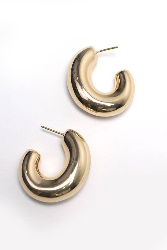 PUFFY HOOP EARRINGS