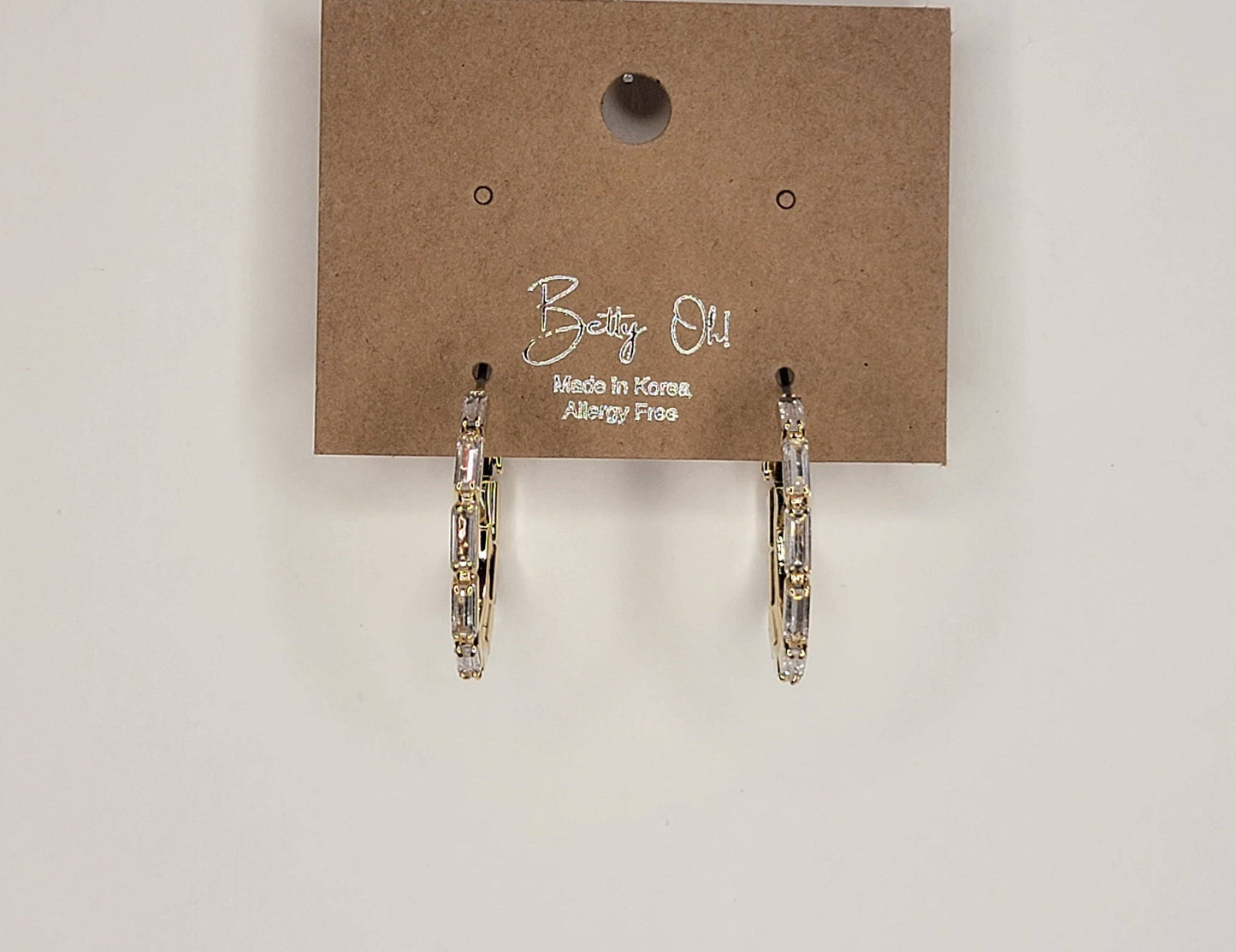 Rectangle Silver Hoop