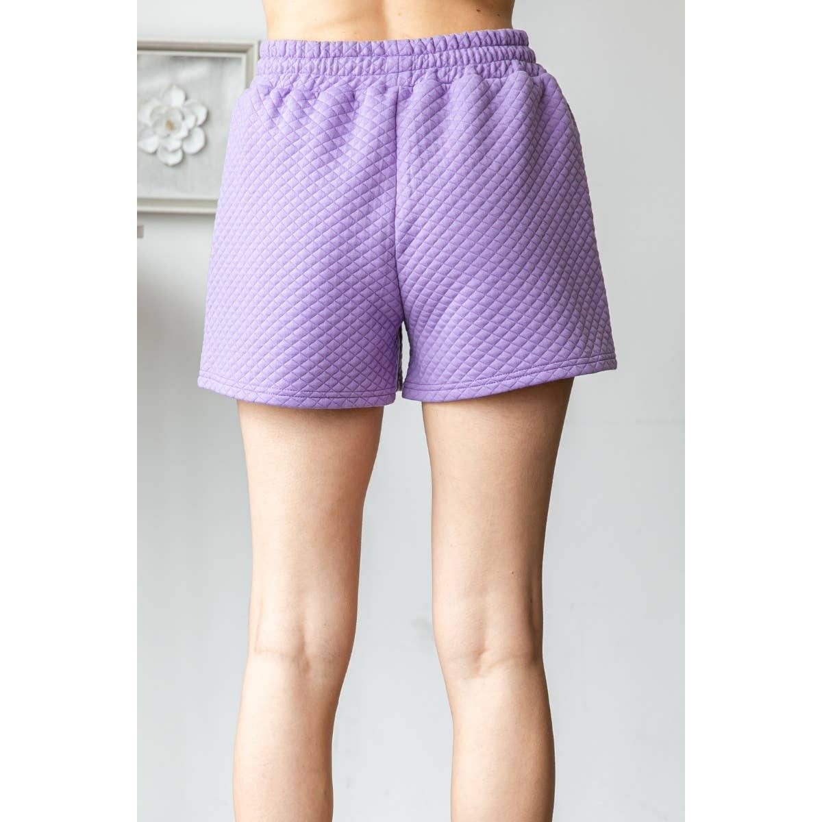 Lavender Quilted Shorts
