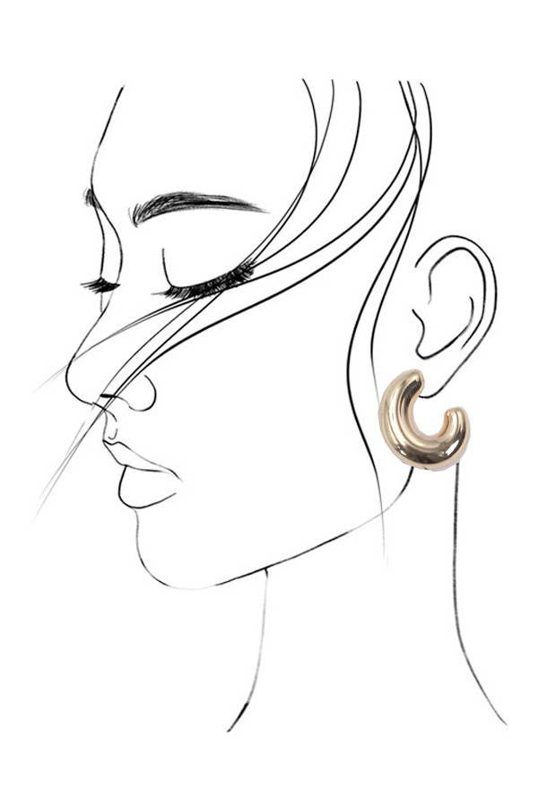 PUFFY HOOP EARRINGS