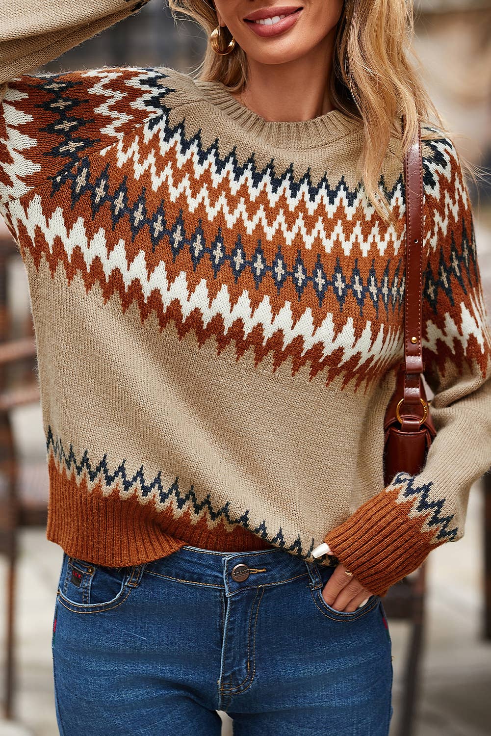 Rust & Tan Sweater