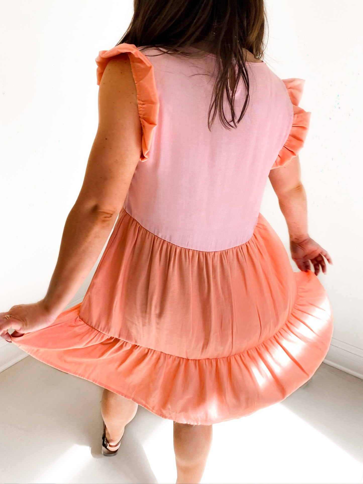 Pink Chambray Dress