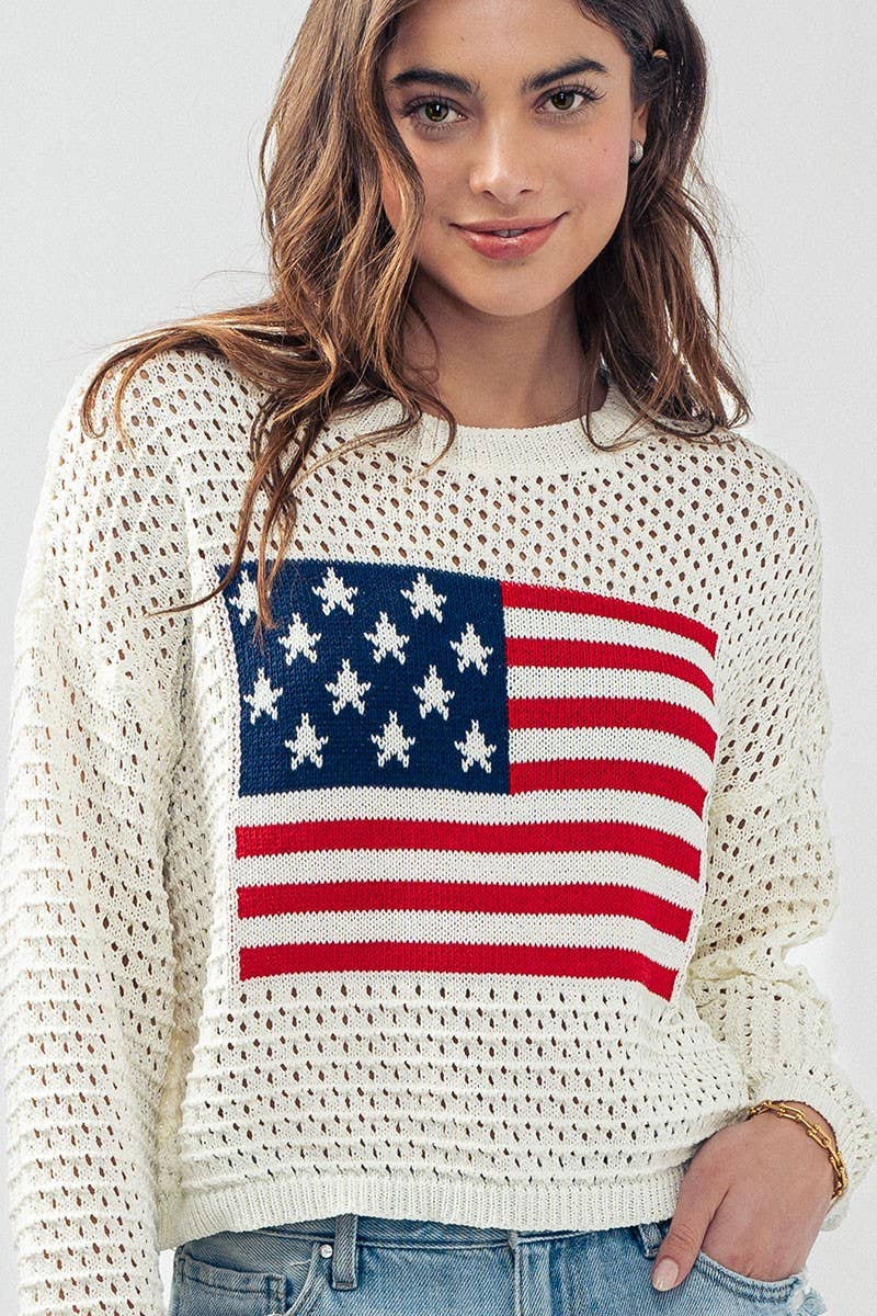 Flag Crochet Sweater