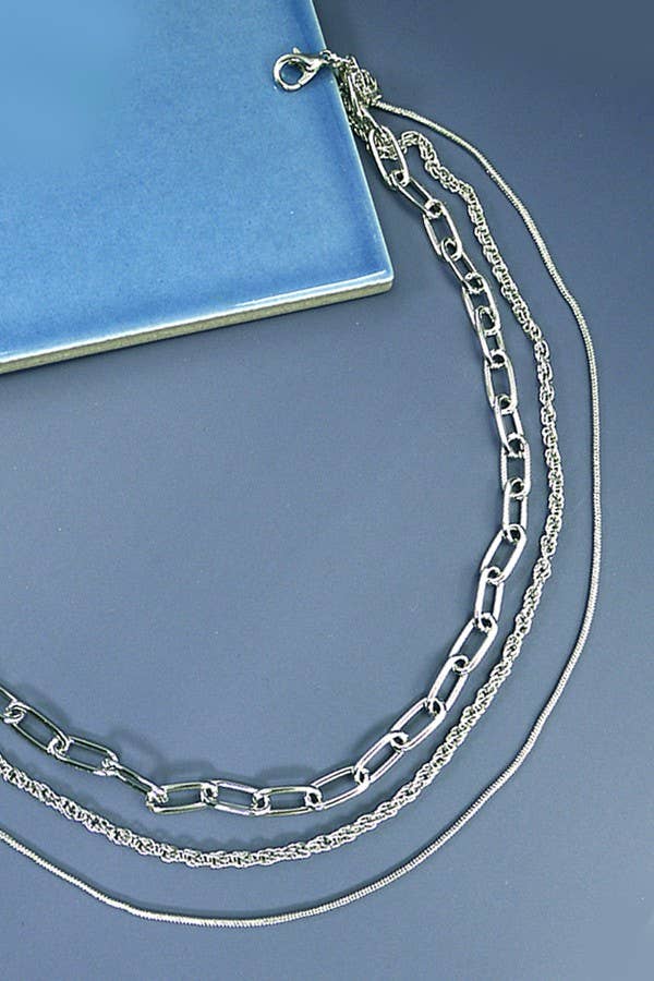 MULTI LAYER CHAIN NECKLACE - GOLD