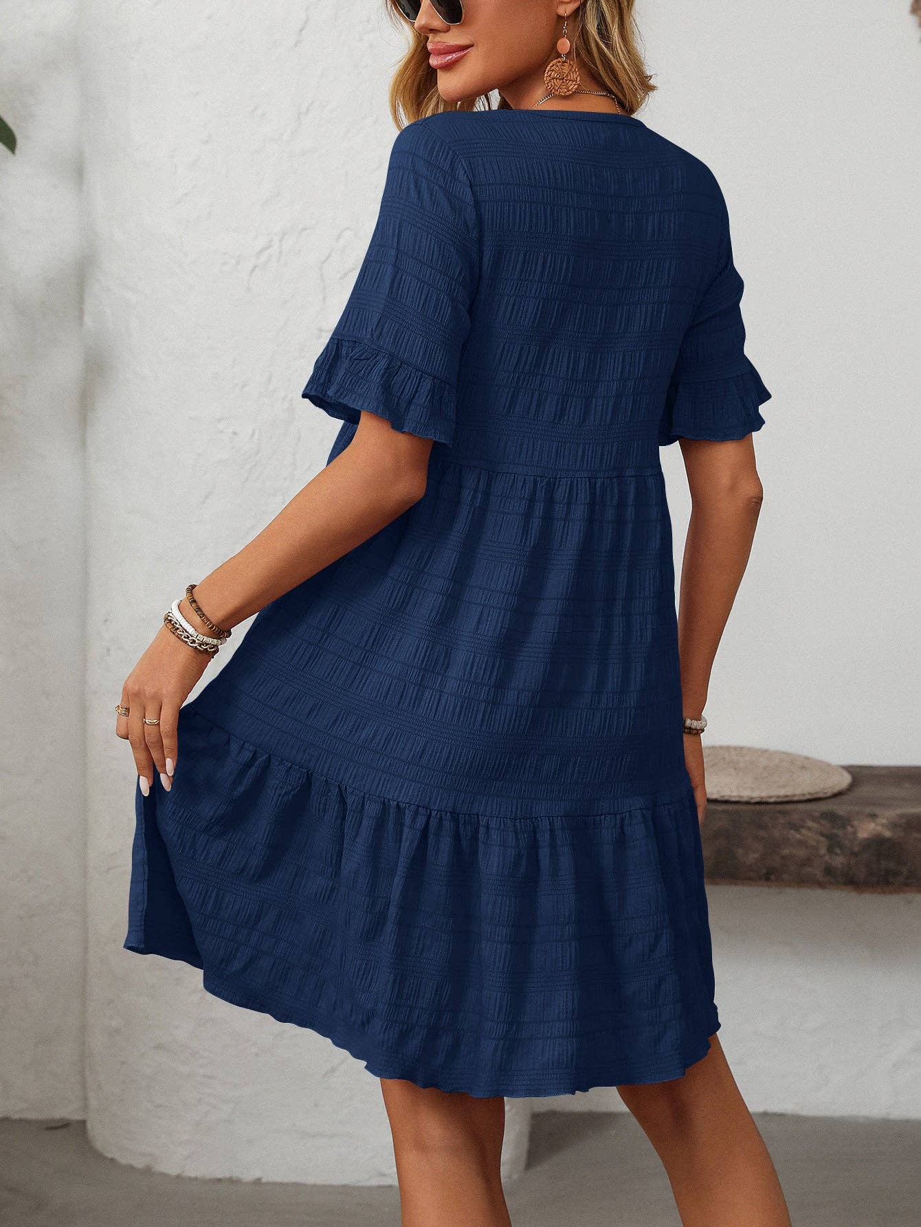 Ruffle Sleeve Dress
