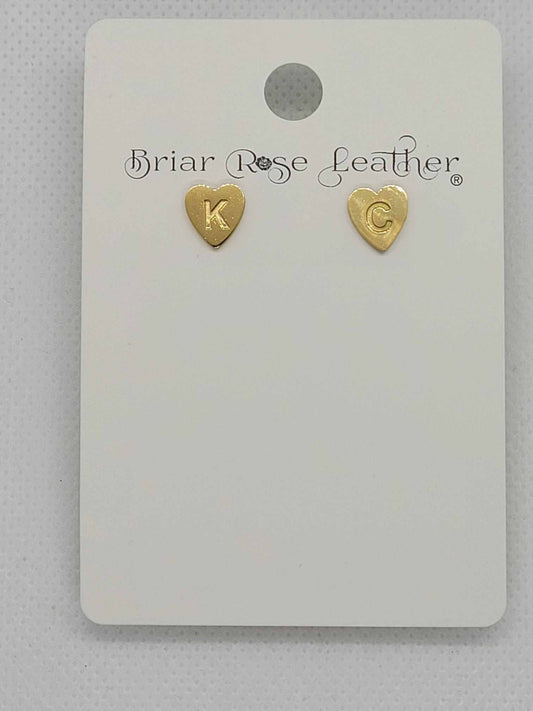 KC Stud Heart Earrings
