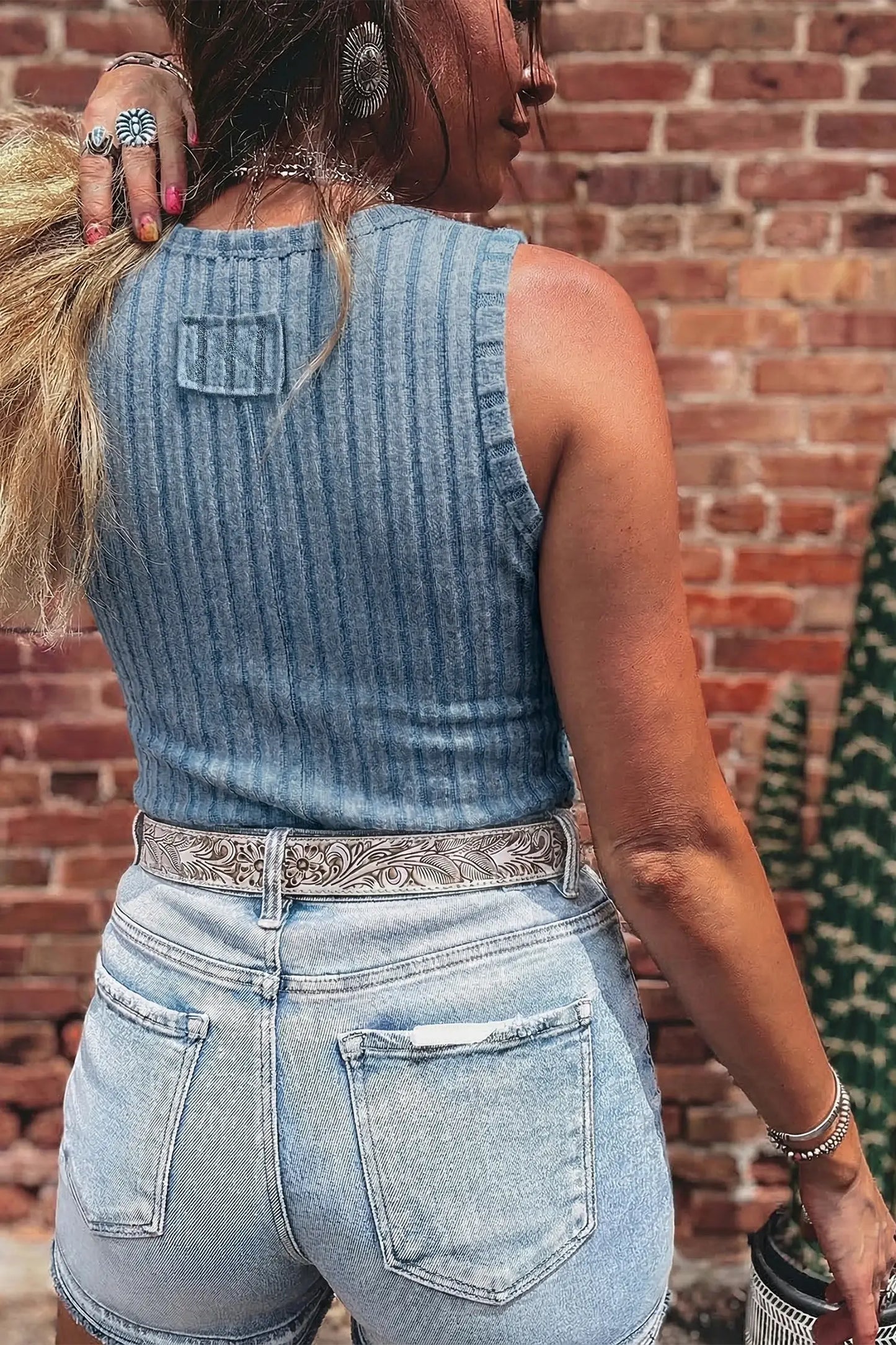 Heather Blue Tank Top